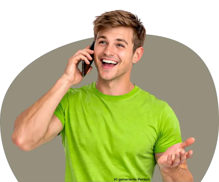 man telefoniert